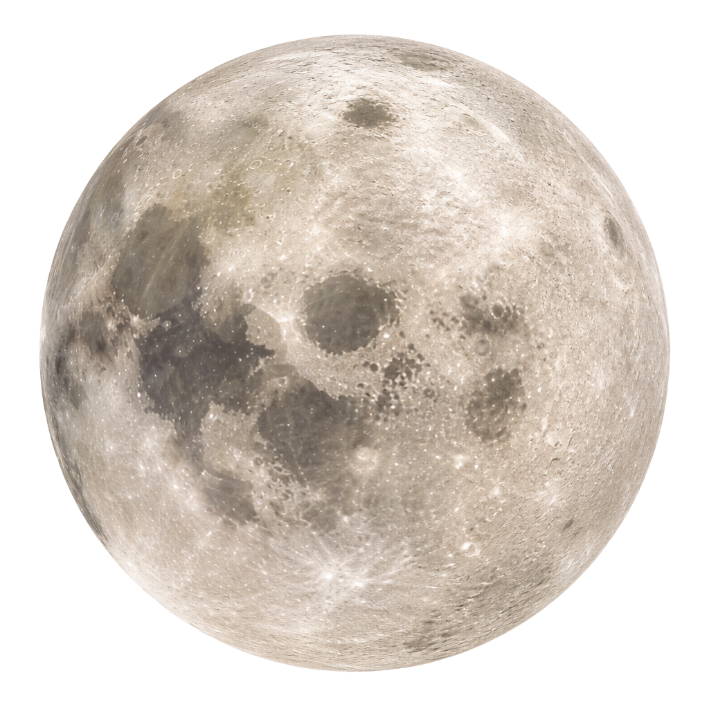 Realistic full moon, the origin mark of the Alunith brand